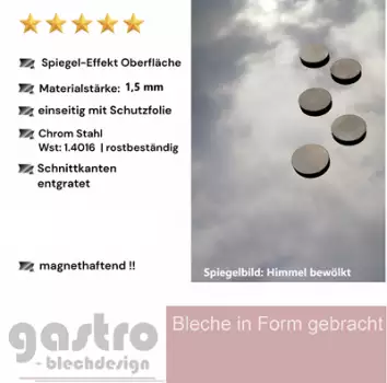 Edelstahlblech Spiegel-Effekt VA 1,5mm